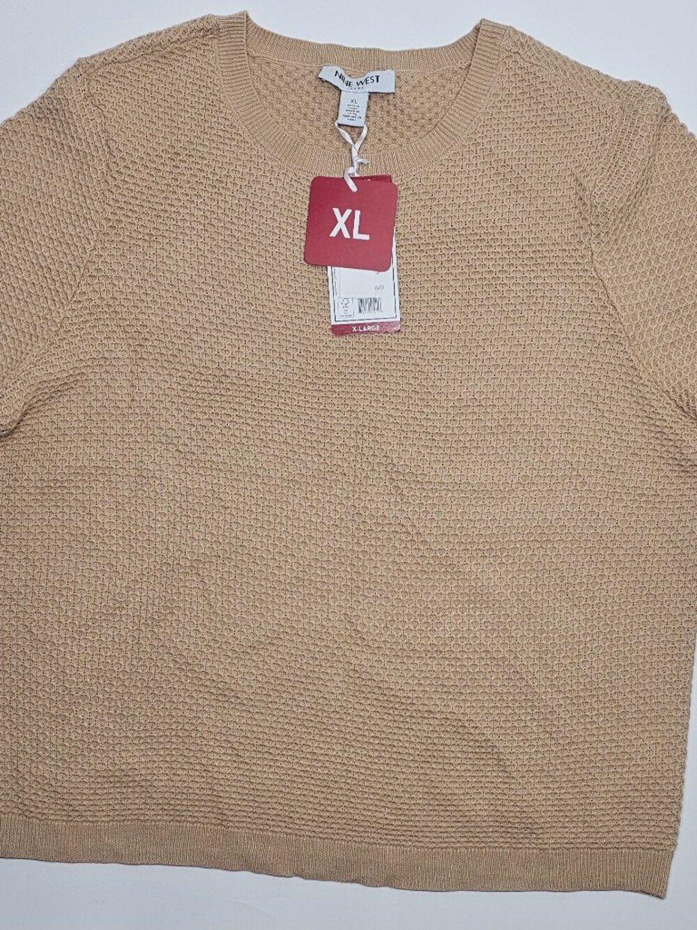 Nine West Women's Soft Spring Sweater Short Sleeve Pullover - Picture 3 of 8